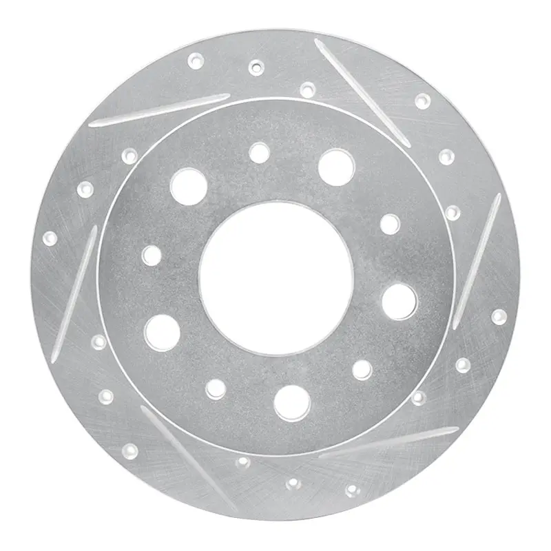 R1 14-21 Ram Promaster 2500 Rear Right Drilled & Slotted Silver Brake Rotor 1