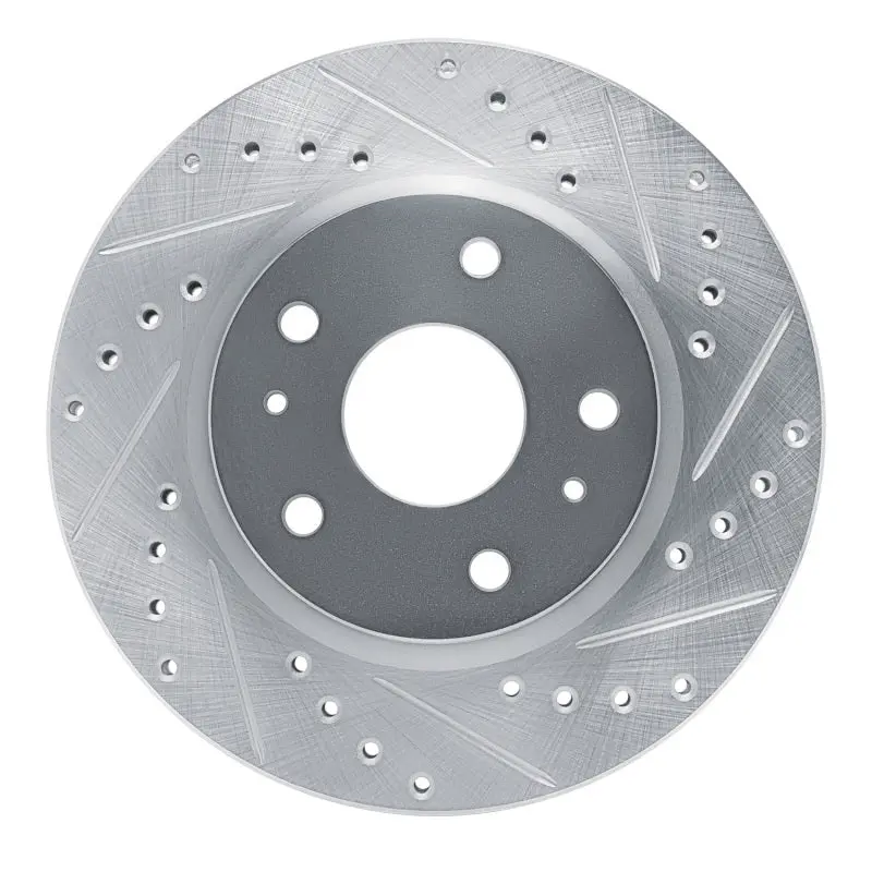 R1 88-89 Chevrolet C3500 Front Right Drilled & Slotted Silver Brake Rotor 1