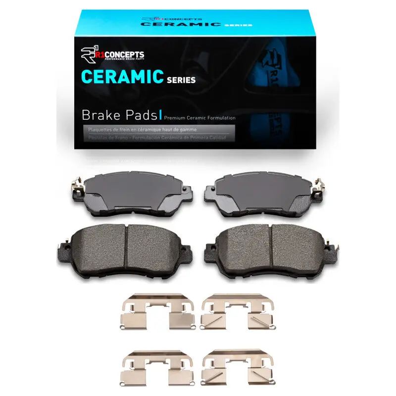 R1 2017-2025 Nissan Versa Front R1 Ceramic Pads & Hardware Kit 1