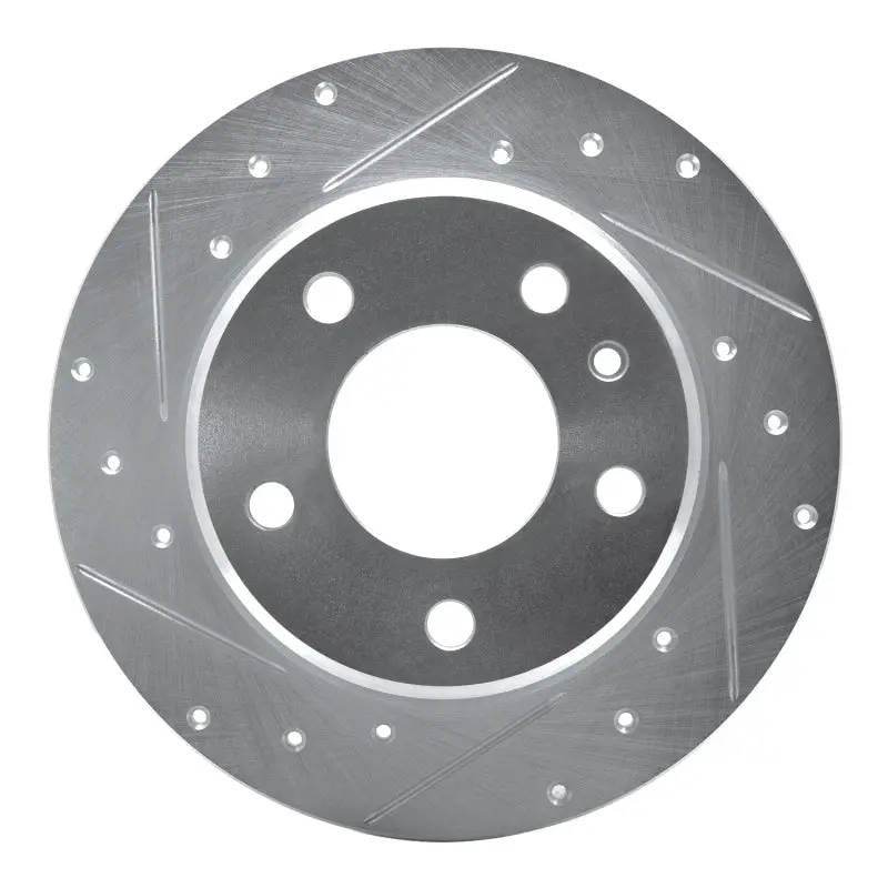 R1 78-81 Bmw 733I Rear Left Drilled & Slotted Silver Brake Rotor 1
