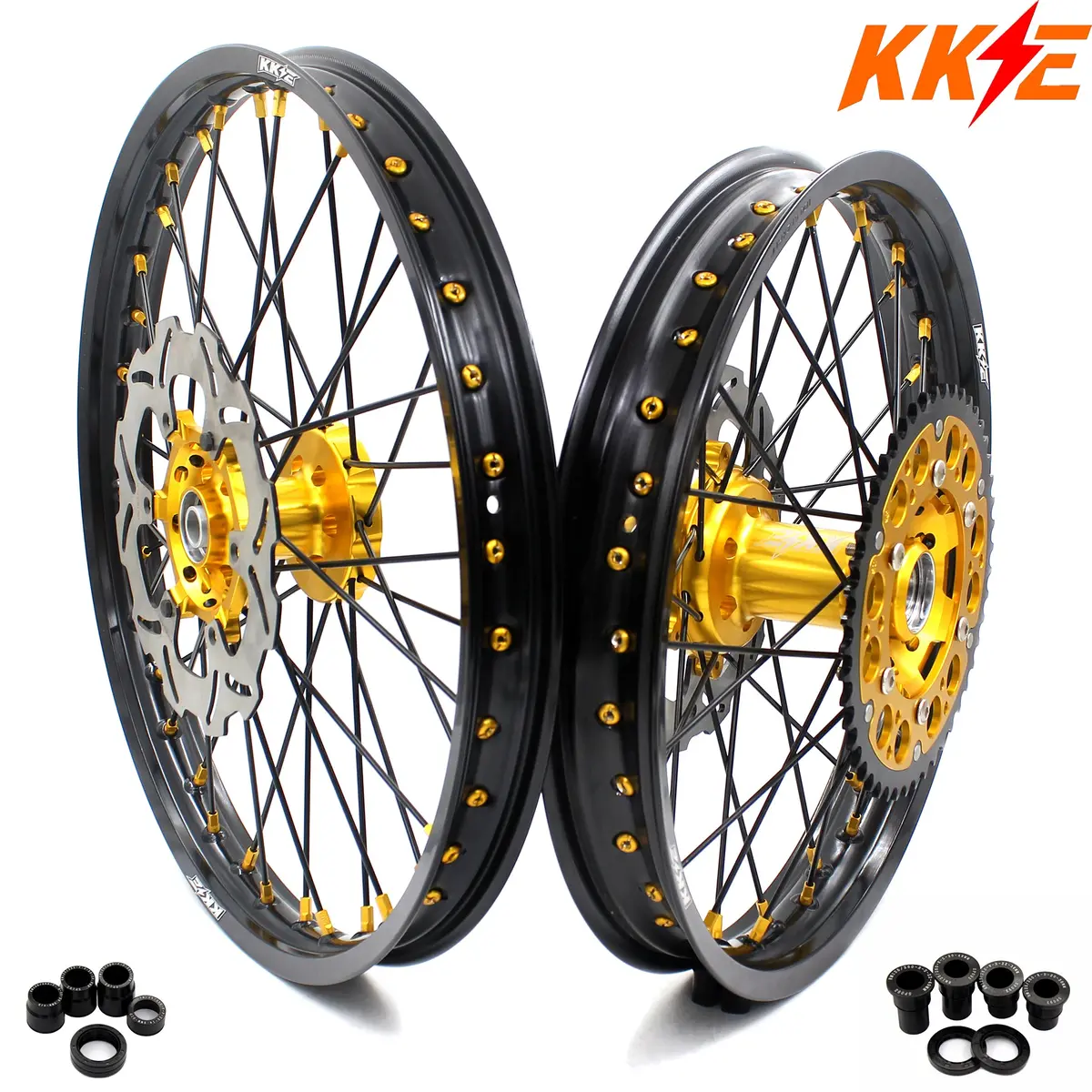 Kke 21 & 19 Mx Rm125 Rm250 1996-2000 For Suzuki Spoked Wheels Set 2