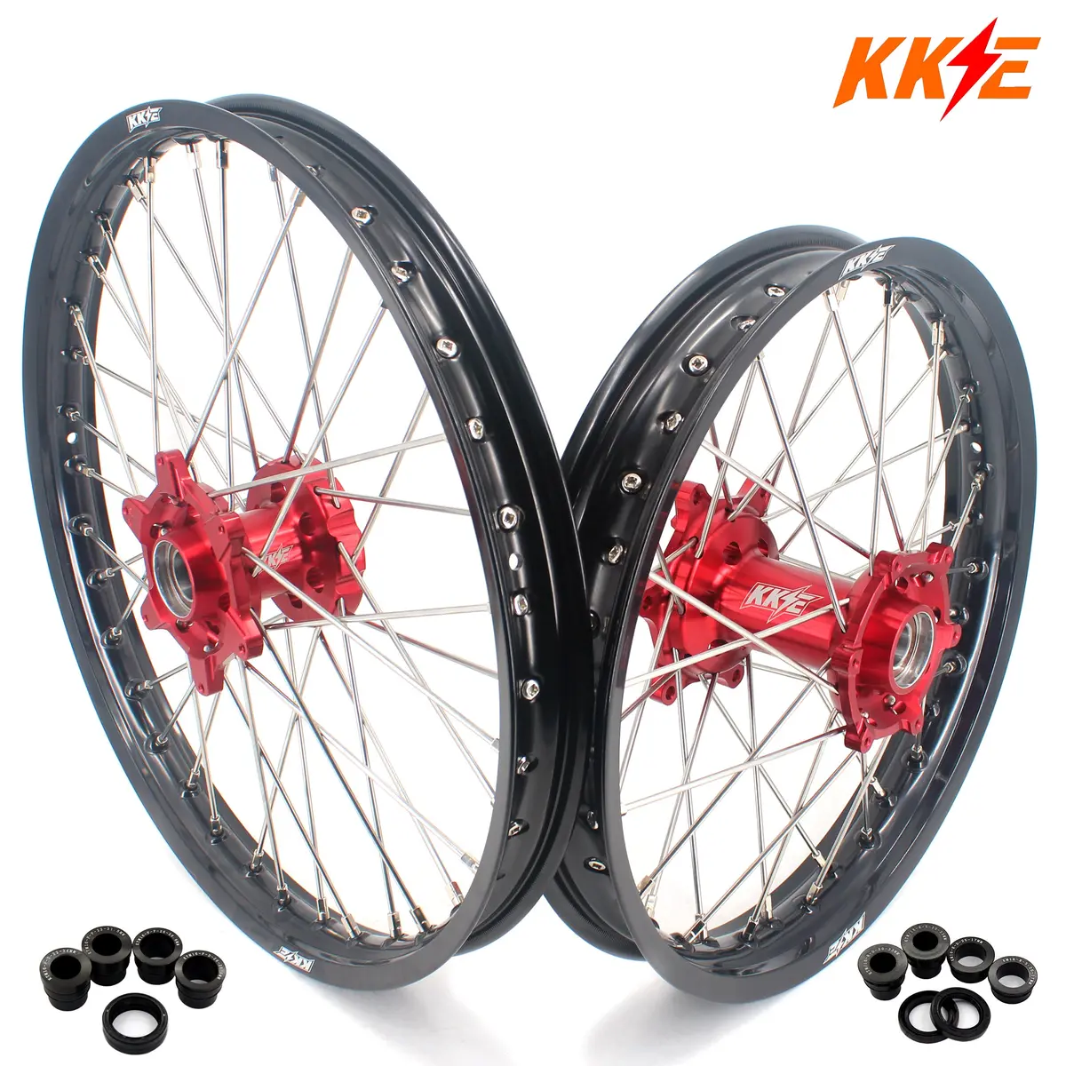 Pre-Order Kke 21" 18" Enduro Spoked Wheels For Gas Gas Ec Mc Ex 125-450Cc 2021-2025 Dirtbike Spoked Wheels Set 1