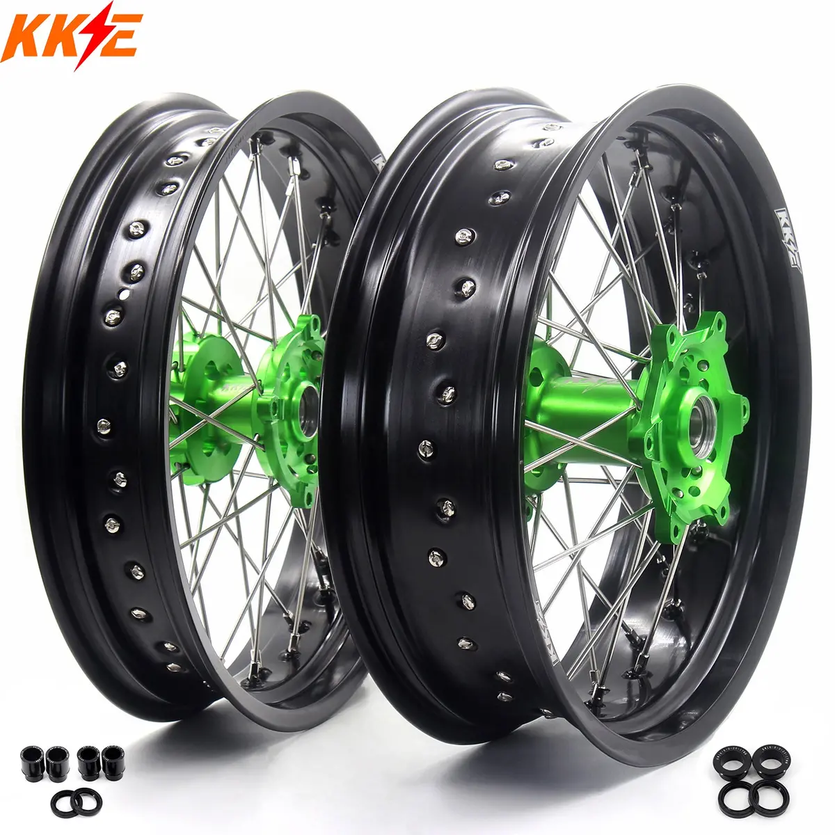 Pre-Order Kke 17Inch Kx250f Kx450f 2006-2021 For Kawasaki Supermoto Spoked Wheels Rim 1