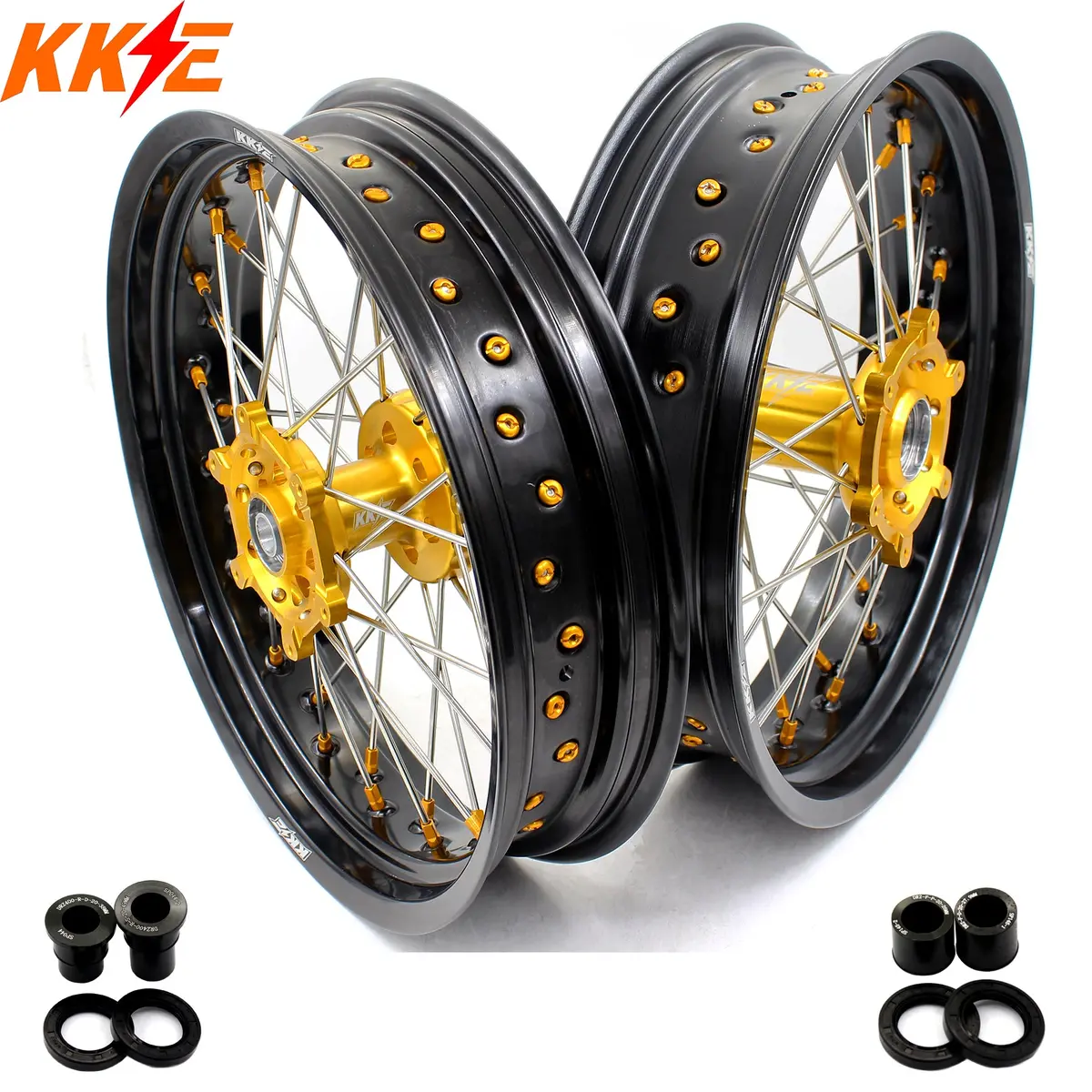 Kke 3.5/4.25*17 Inch Supermoto Wheels For Suzuki Drz400sm 2005-2024 Cst Tires Rim 1