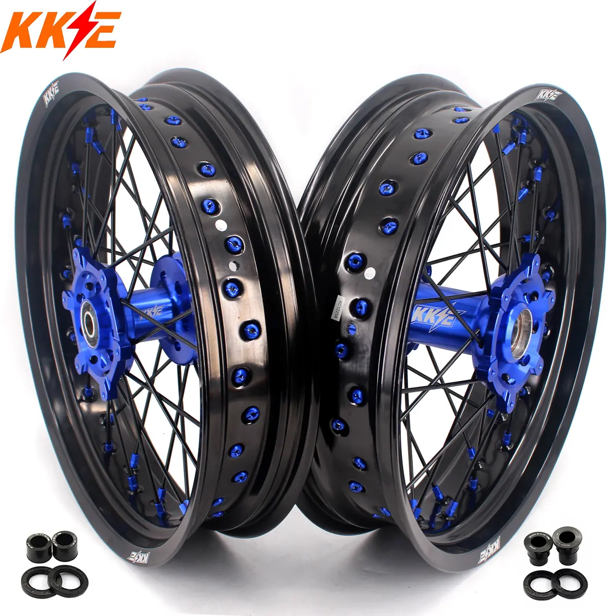 Kke 3.5/4.25 Supermoto Spoked Wheels For Suzuki Drz400sm 2005-2024 Dirtbikes 1
