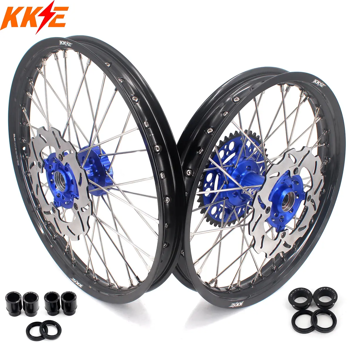 Kke 21" 19" Wheels For Kawasaki Kx125 Kx250 1993-2002 Motorcycle Aluminum Rims 1