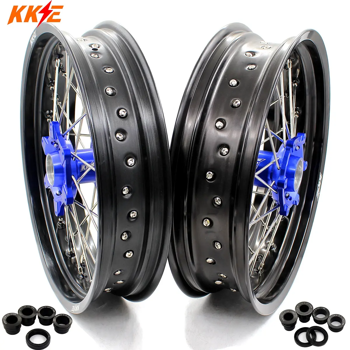 Kke 3.5/4.25 Supermoto Wheels For Ktm Sx Sx-F Xc Xc-F Xcw Exc Exc-F Exc-W 125-530 2003-2025 1