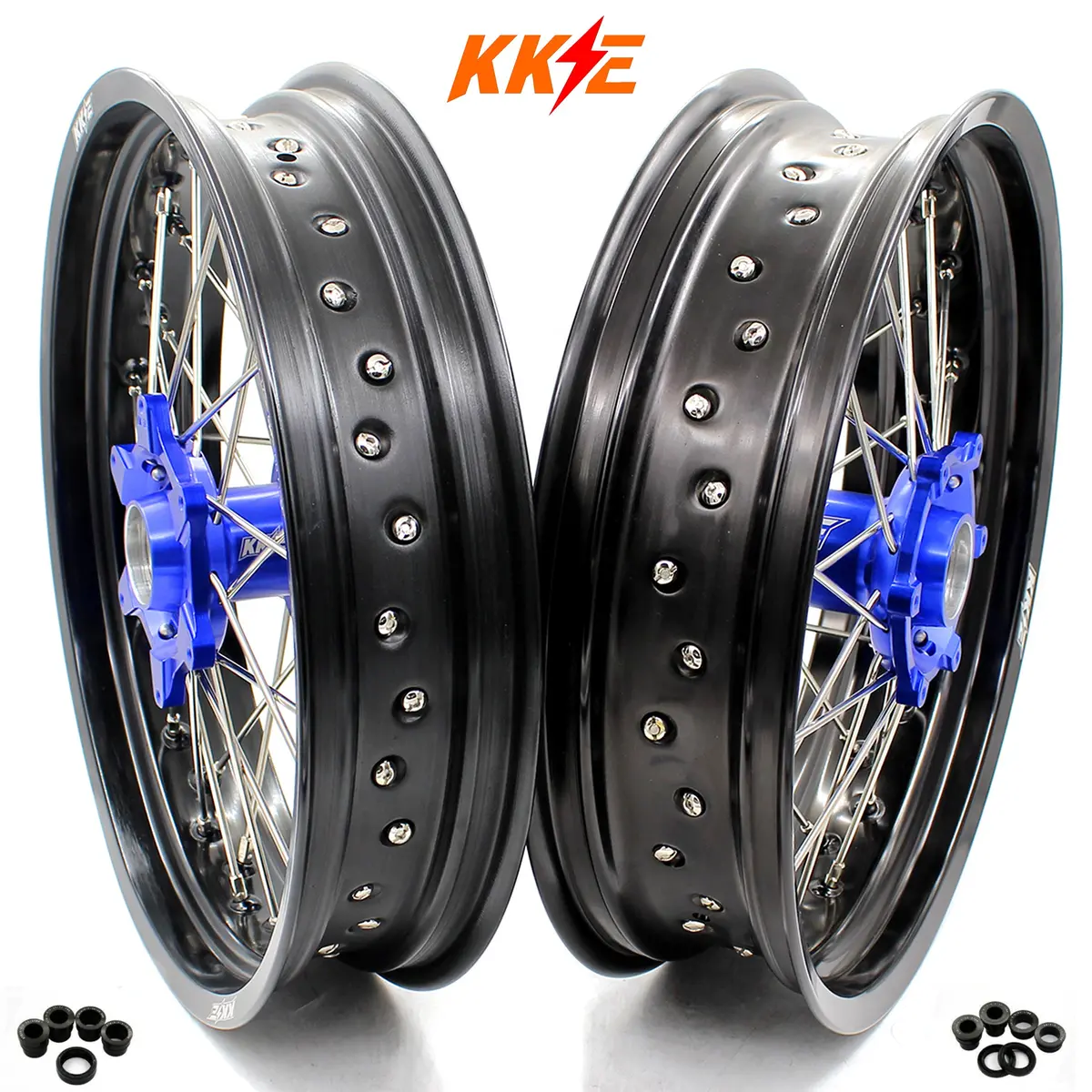 Kke 3.5*16.5 / 5.0*17 Supermoto Wheels For Ktm Exc Exc-W Xcw 125-530Cc 2003-2025 1