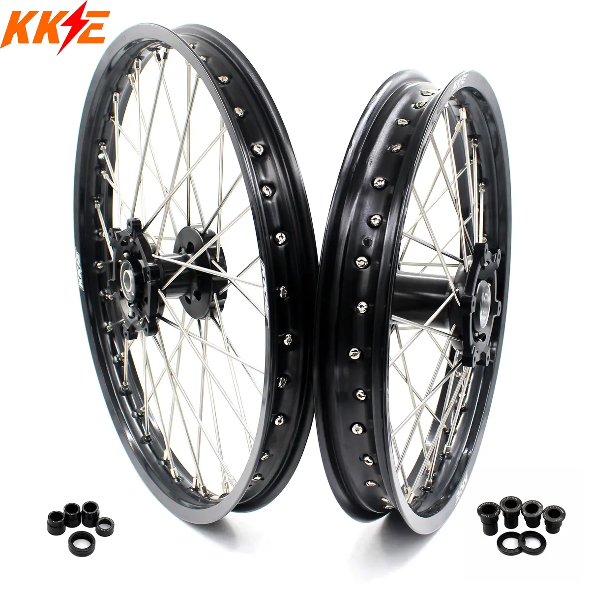 Pre-Order Kke 21 & 19 Mx Spoked Wheels Fit Suzuki Rm125 1996-2007 Rm250 1996-2008 1