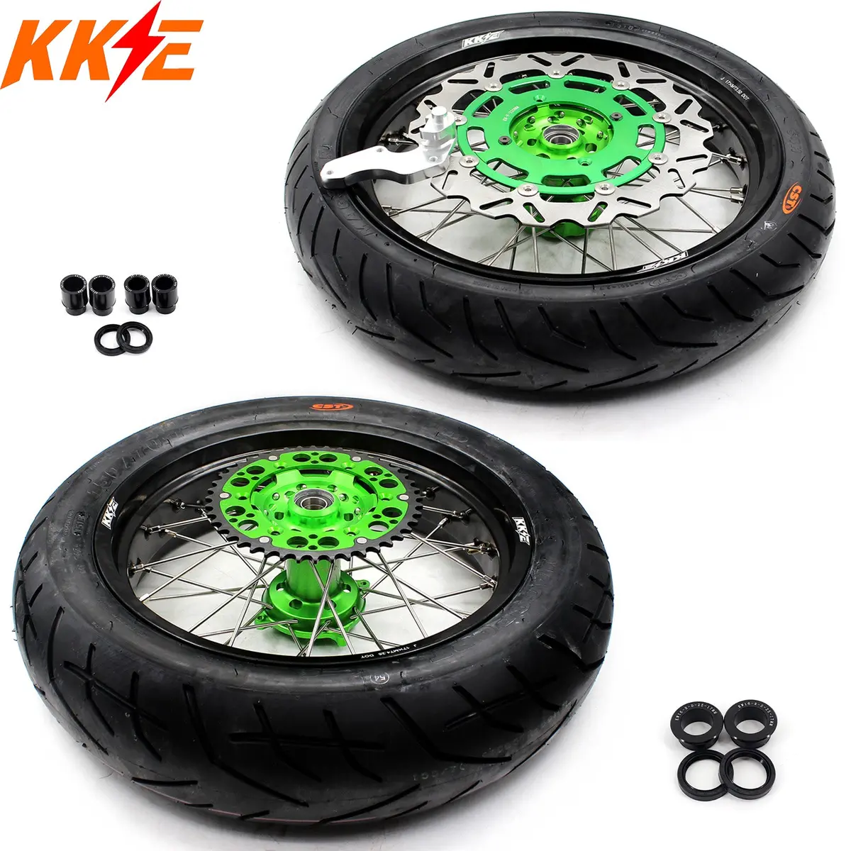 Kke 17Inch Kx250f 2006-2019 Kx450f 2006-2018 For Kawasaki Supermoto Rims Cst Tires 1
