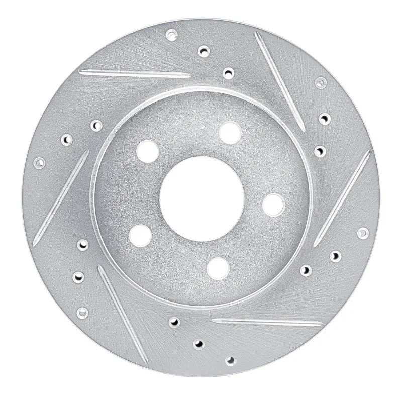 R1 82-82 Buick Century Front Right Drilled & Slotted Silver Brake Rotor 1