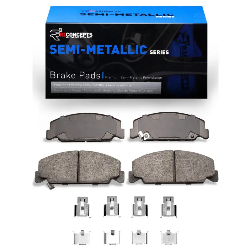 R1 1984-2000 Honda Accord Hatchback Front R1 Semi Met Pads & Hardware Kit 1