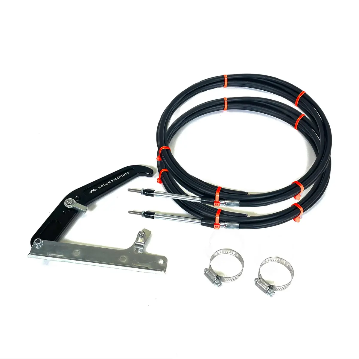 Motion Raceworks Dual Billet Parachute Handle Release Lever & Cable Mount Kit 1
