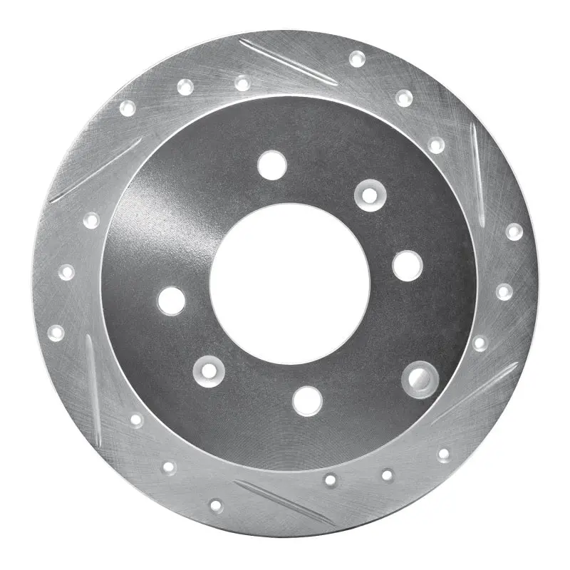 R1 99-06 Hyundai Sonata Rear Right Drilled & Slotted Silver Brake Rotor 1