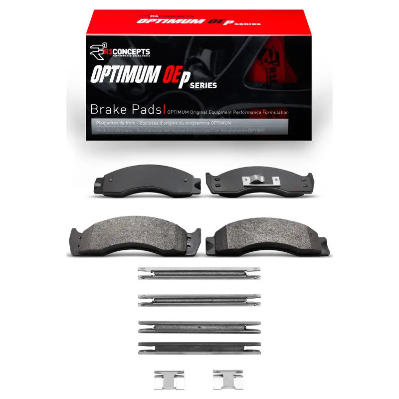 R1 88-07 Ford E-Super Duty Front/Rear Optimum Oe Pads & Hardware Kit 1