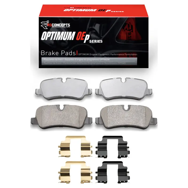 R1 10-13 Land Rover Range Rover Sport Rear Euro Ceramic Pads & Hardware Kit 1