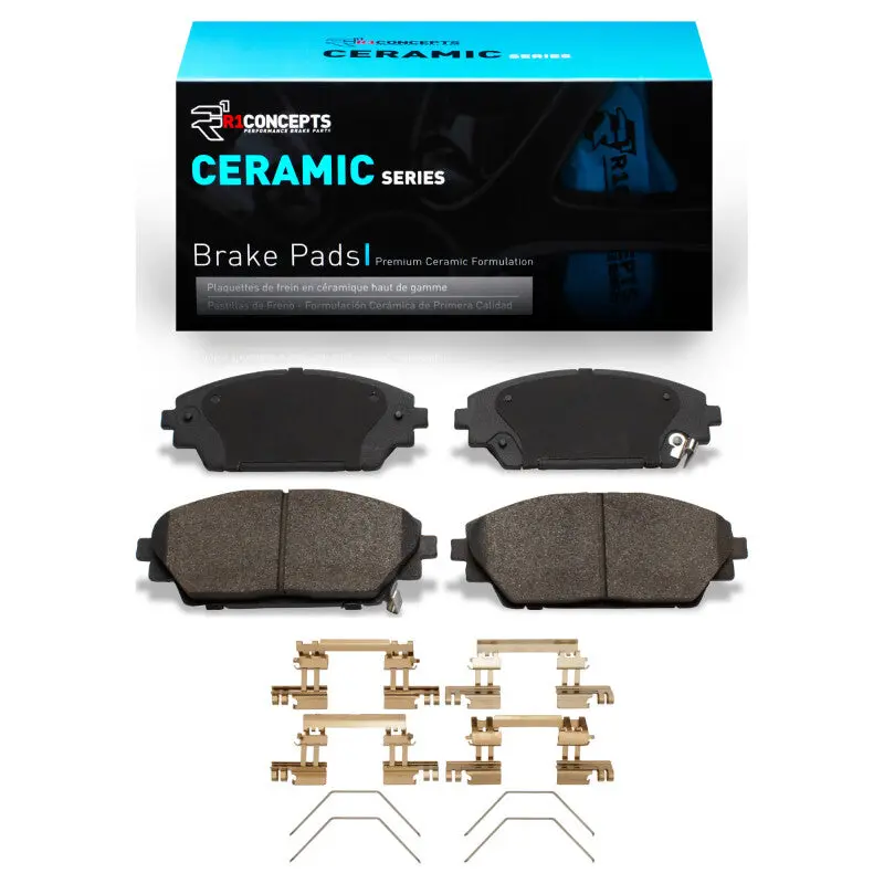 R1 2014-2025 Mazda 3 Front R1 Ceramic Pads & Hardware Kit 1
