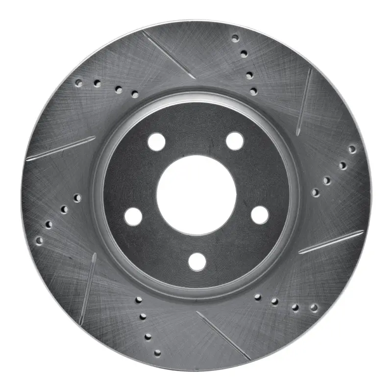 R1 04-12 Chevrolet Hhr Front Right Drilled & Slotted Silver Brake Rotor 1