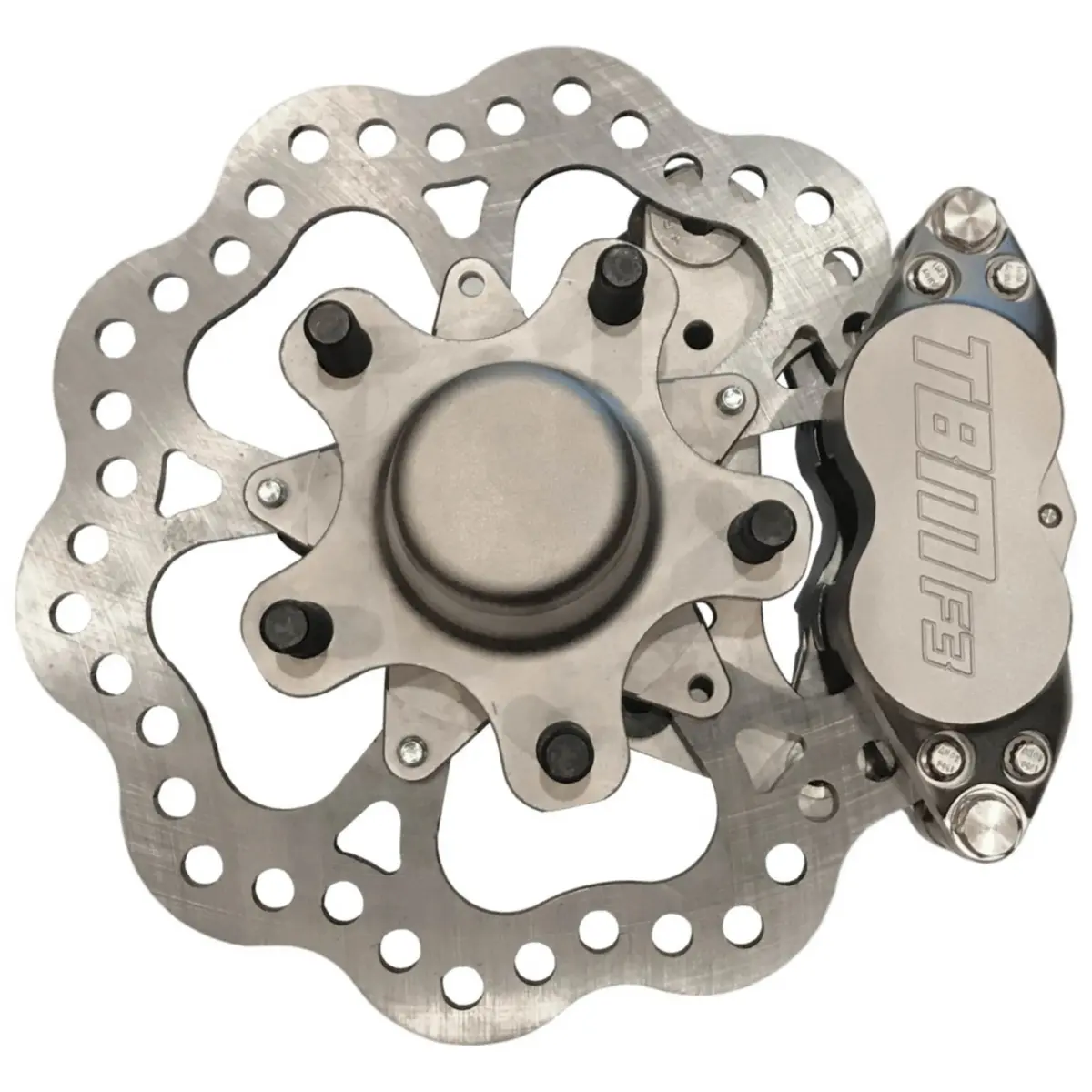Trz 326-Mus-21 (79-04 Mustang) 2" Drop Billet Spindle Medium Duty 4 Piston Front Brake Kit (5 On 4.50 Hubs) 1