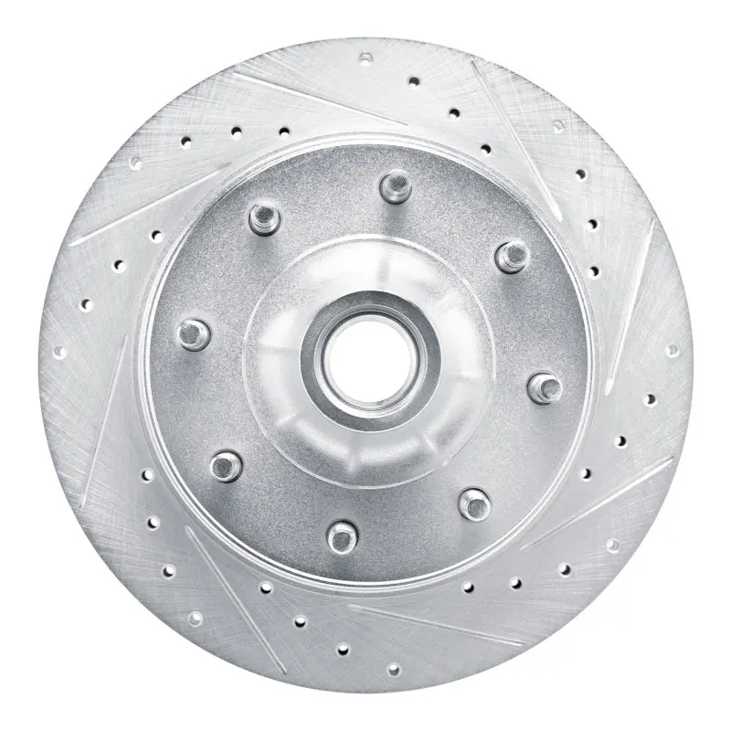 R1 80-85 Ford F-250 2Wd (Excl Super Duty) Front Right Drilled & Slotted Silver Brake Rotor 1