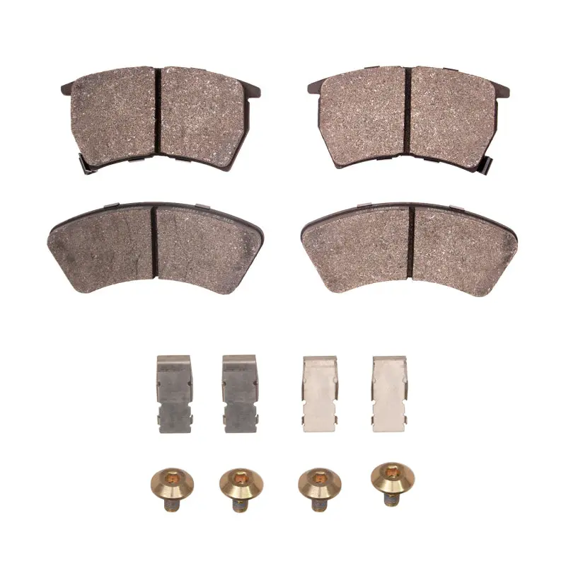 R1 87-89 Mazda 323 Front Semi Met Pads & Hardware Kit 1