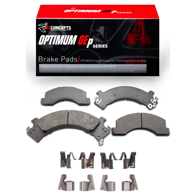 R1 88-97 Chevrolet W3500 Gas Engine Front Optimum Oe Pads & Hardware Kit 1