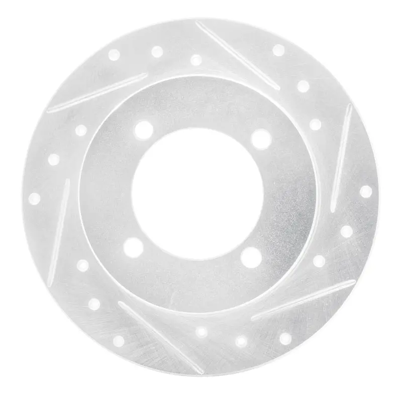 R1 94-96 Hyundai Elantra Rear Right Drilled & Slotted Silver Brake Rotor 1