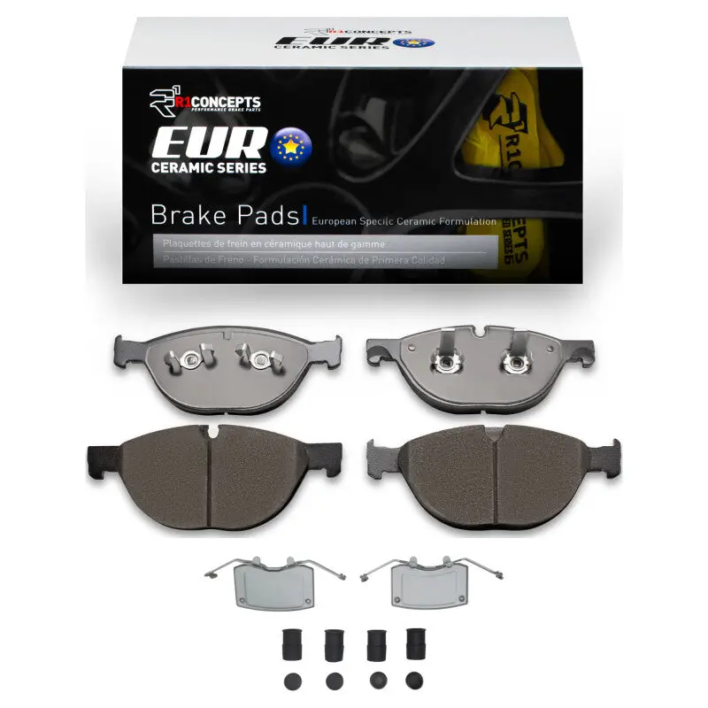 R1 2010-2024 Jaguar Xfr Front R1 Euro Ceramic Pads & Hardware Kit 1
