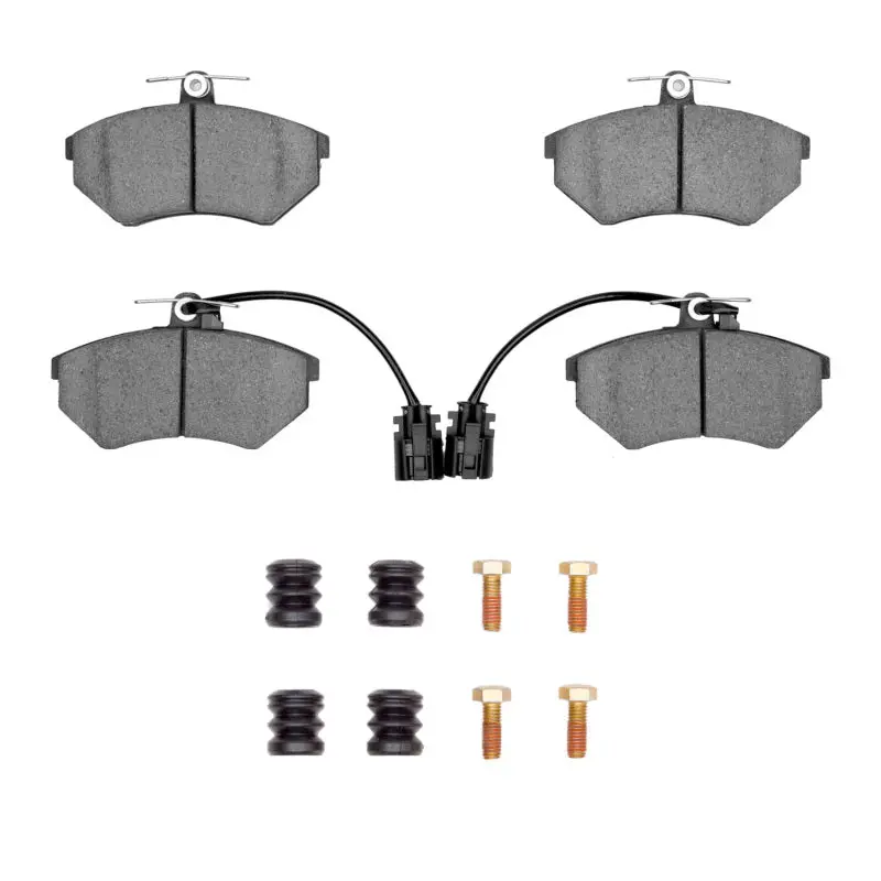 R1 94-95 Volkswagen Jetta Sedan Front Semi Met Pads & Hardware Kit 1