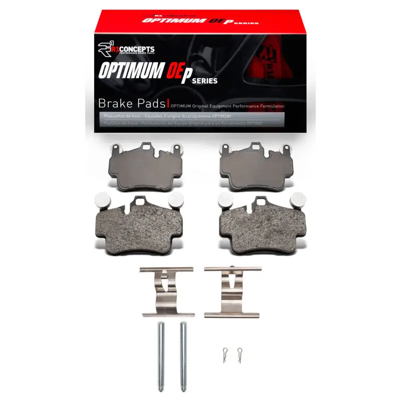 R1 05-23 Porsche 718 Cayman Front/Rear Optimum Oe Pads & Hardware Kit 1