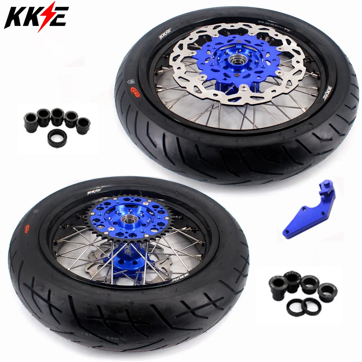 Kke 17Inch For Yamaha Wr250f 2020-2025 Wr450f 2019-2025 Supermoto Wheels Cst Tires Rims 1