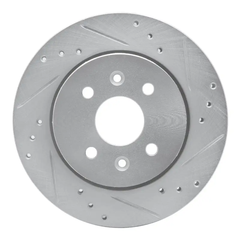 R1 01-03 Kia Spectra Front Right Drilled & Slotted Silver Brake Rotor 1