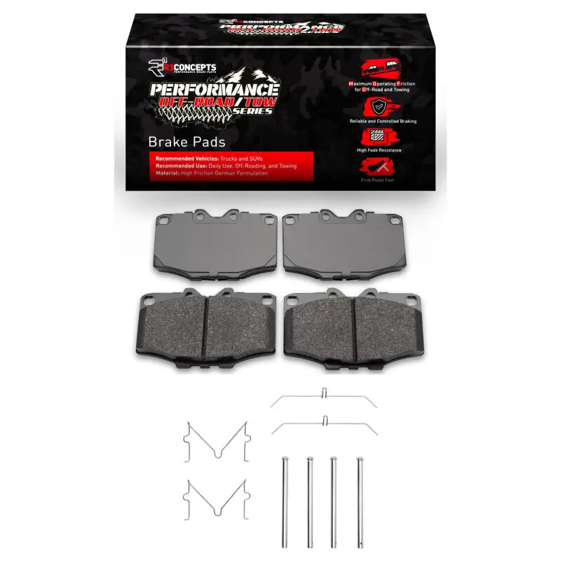 R1 1976-1989 Toyota 4Runner Front Performance Off-Road/Tow Brake Pads & Hardware Kit 1