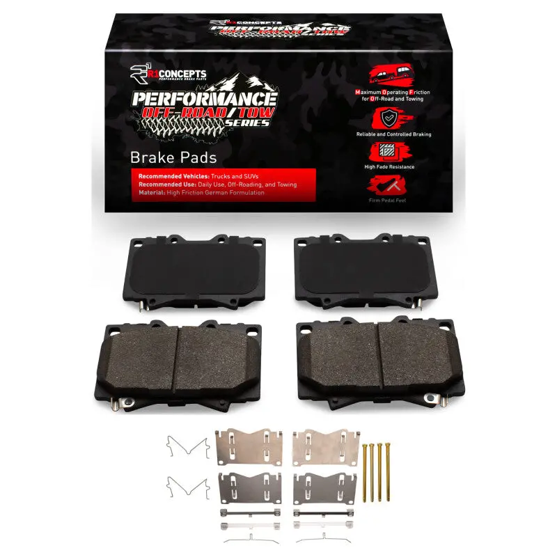 R1 1998-2007 Lexus Lx470 Front Performance Off-Road/Tow Brake Pads & Hardware Kit 1