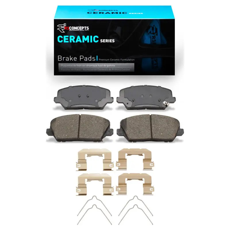 R1 16-17 Hyundai Veloster Front Ceramic Pads & Hardware Kit 1