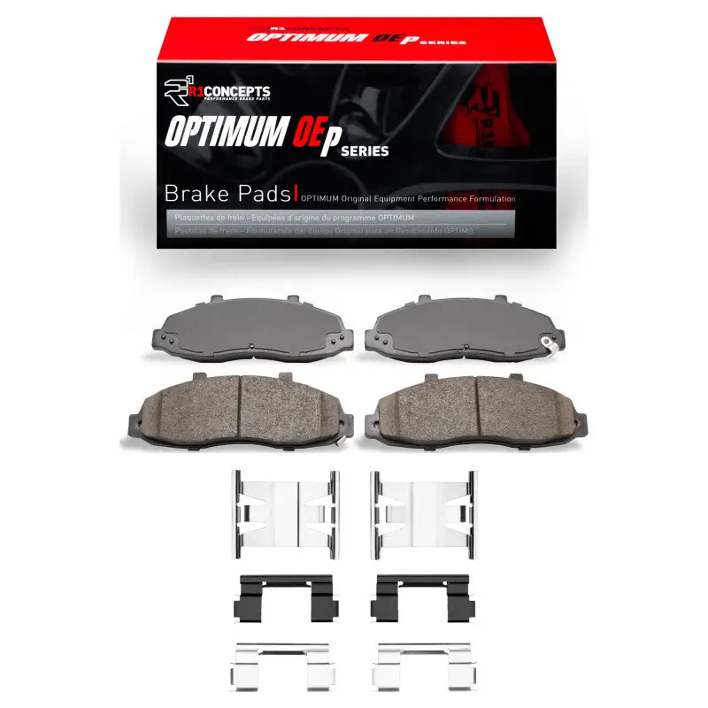 R1 97-04 Ford F-150 Rwd Front Optimum Oe Pads & Hardware Kit 1