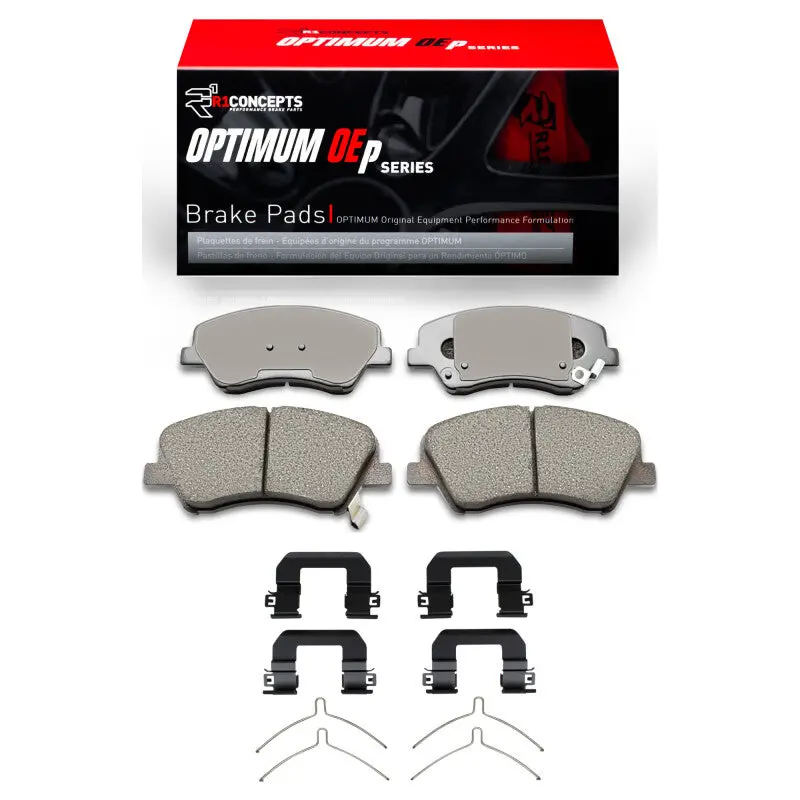 R1 18-23 Hyundai Accent Front Optimum Oe Brake Pads & Hardware Kit 1