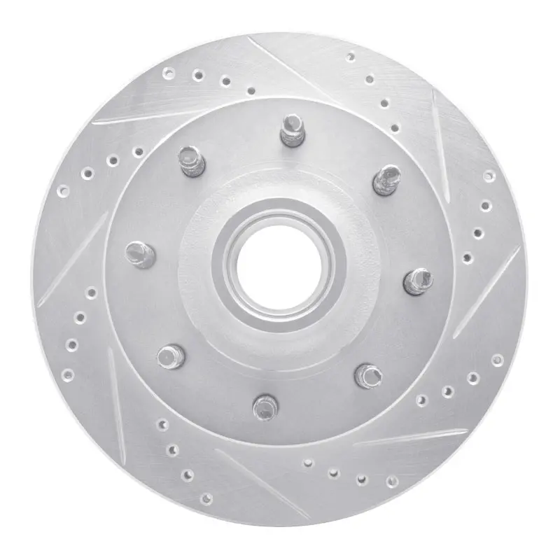 R1 99-02 Ford F-250 2Wd (Super Duty) Front Right Drilled & Slotted Silver Brake Rotor 1