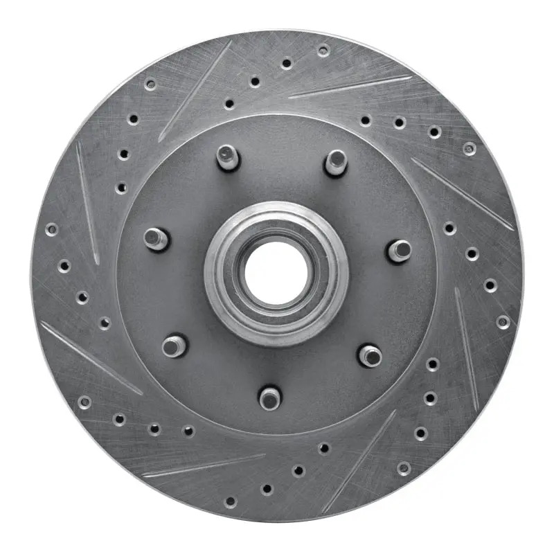 R1 97-04 Ford F-250 2Wd (Excl Super Duty) Front Left Drilled & Slotted Silver Brake Rotor 1