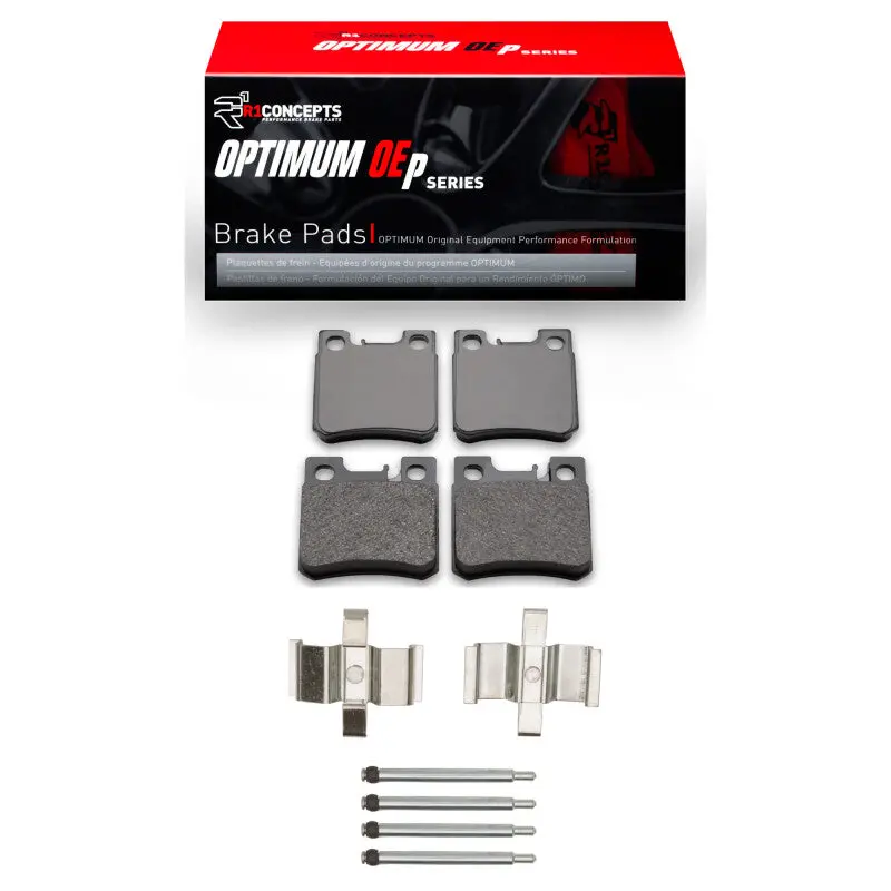 R1 92-95 Mercedes-Benz C36 Amg Rear Optimum Oe Pads & Hardware Kit 1