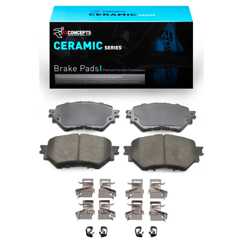 R1 2014-2018 Mazda 3 Front R1 Ceramic Pads & Hardware Kit 1