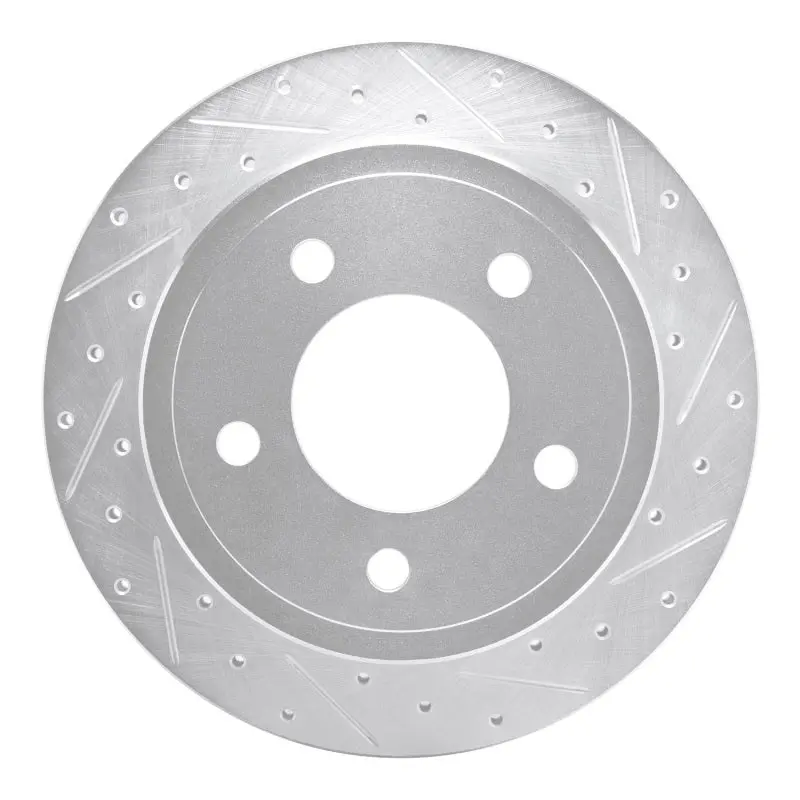 R1 03-03 Dodge Ram 1500 Van Rear Right Drilled & Slotted Silver Brake Rotor 1