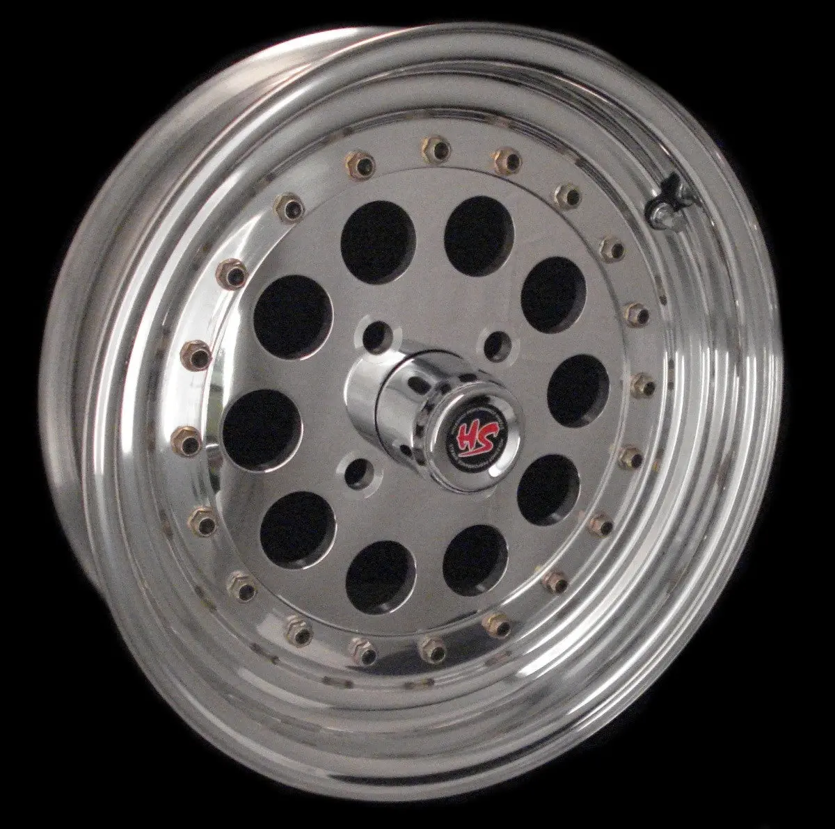 15" Holepro 4 Lug 3-Pc Wheel 1