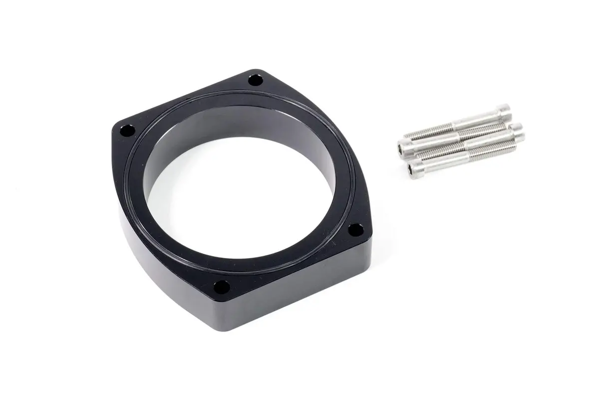 92Mm 1" Throttle Body Spacer (Ls 4-Bolt Pattern) 10-13017Blk 1