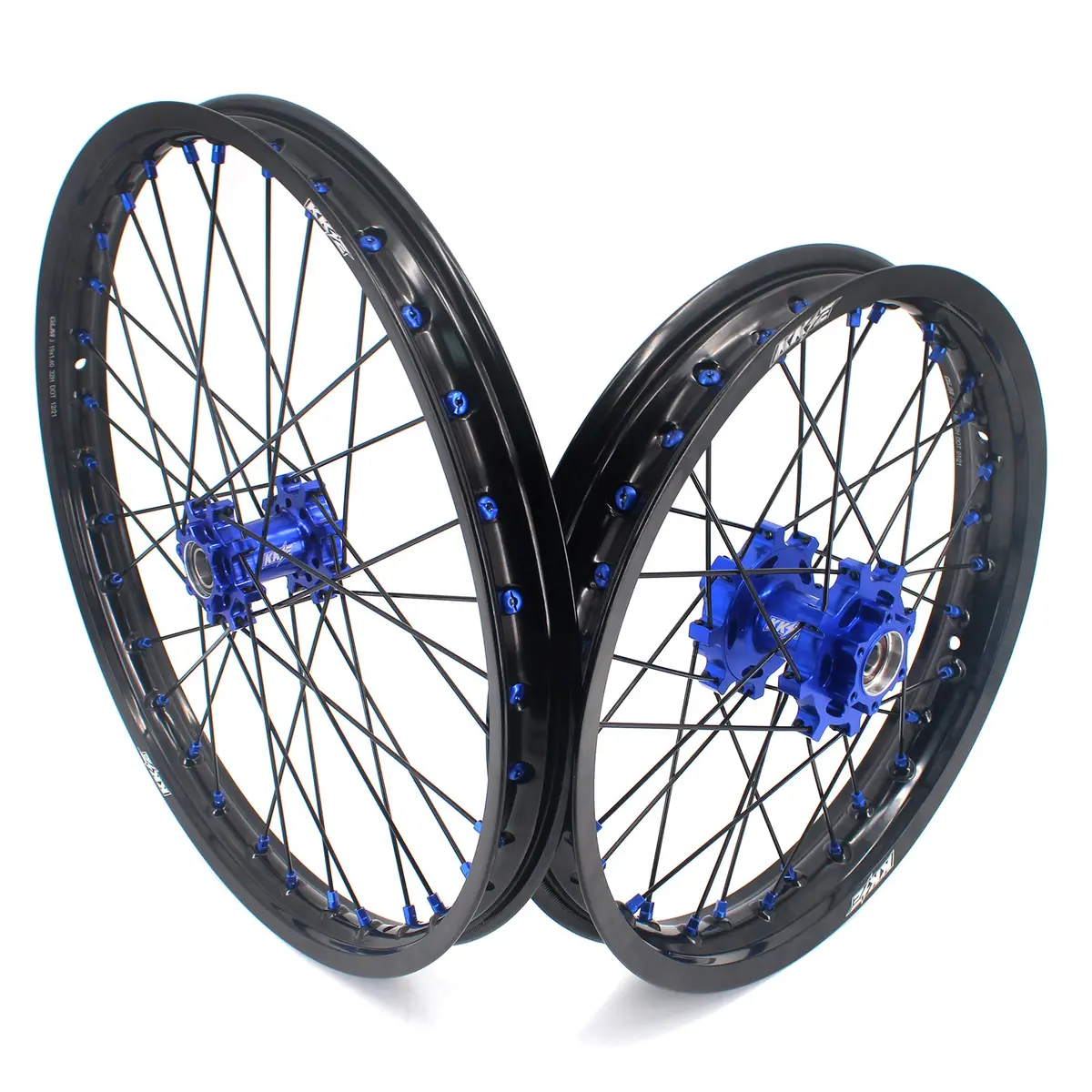 Kke Factory Stock Kke 1.6*19" & 1.85*16" Electric Dirtbike Wheels Rim For Sur Ron Light Bee-X 2019-2025 Blue Nipples 2