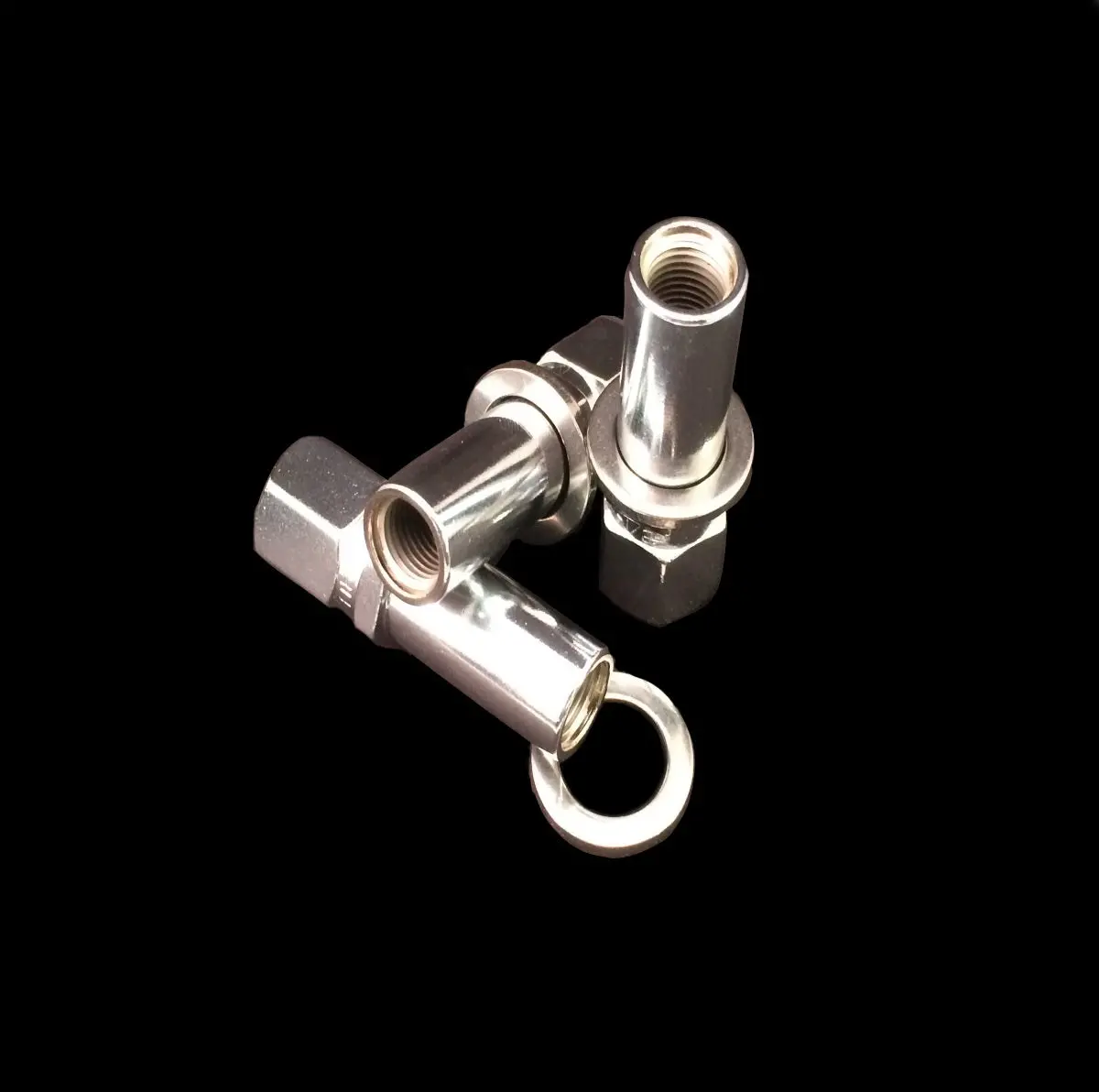 7/16"-20 X 1.365" Shank Open-Ended Lug Nut W/ Washer 1