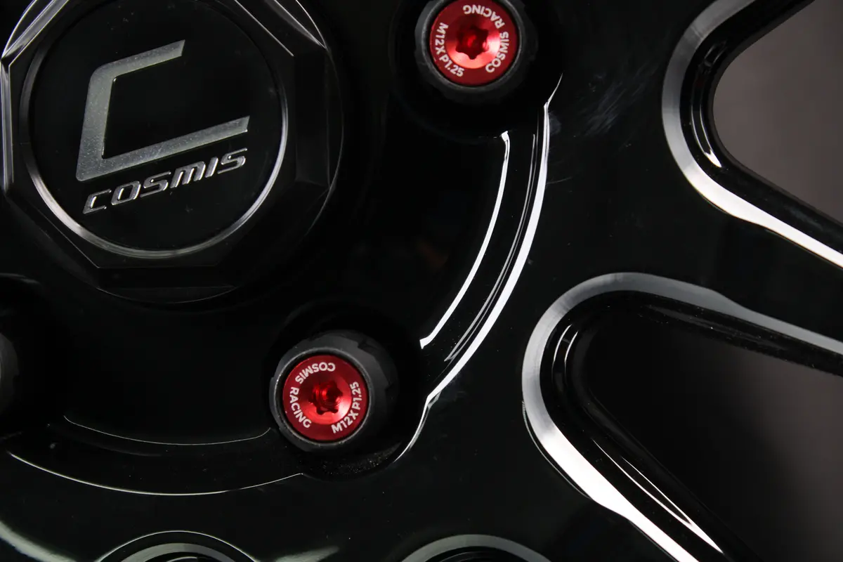 Cosmis Wheels Floating Nut Lug Nuts | 12X1.25 Red/Black | 45Mm Length | Set Of 20 2