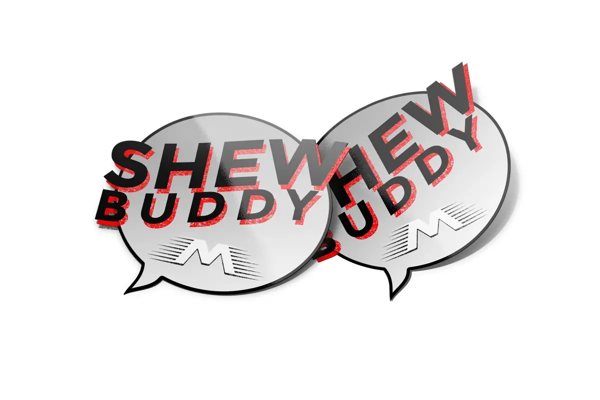 Shew Buddy Sticker 4"X3" 1