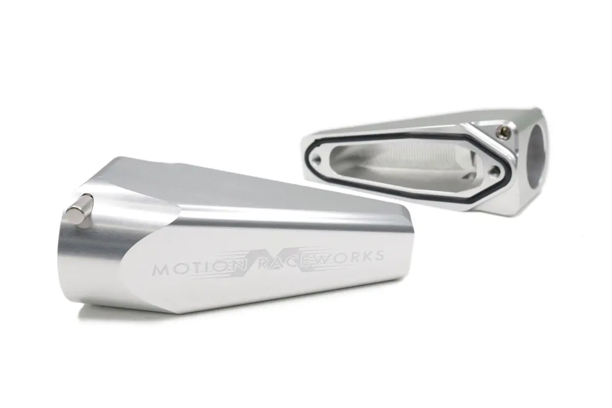 Billet Burn Down Breather Quick Release Fittings Clear Anodized (Pair) 1