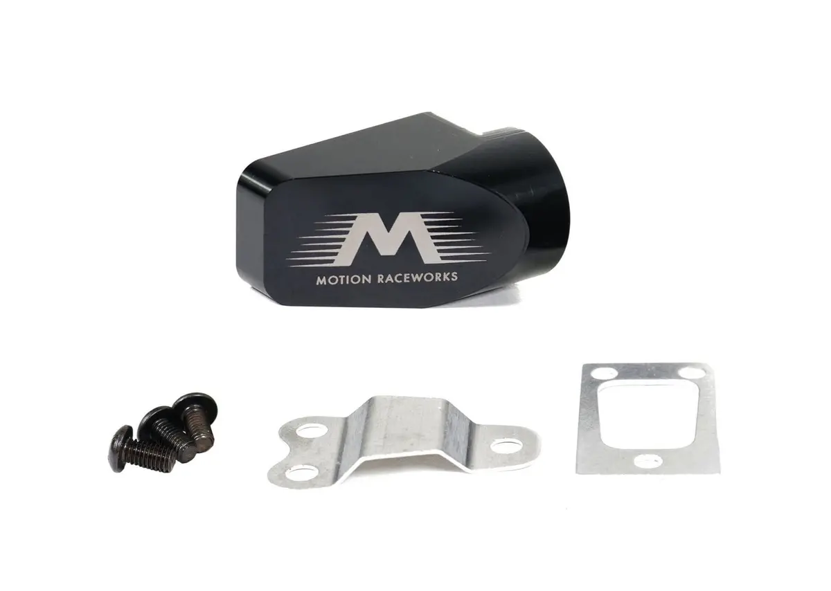 Motion Raceworks Billet Valve Cover Breather / Oil Drain Black Anodized (Single) 1
